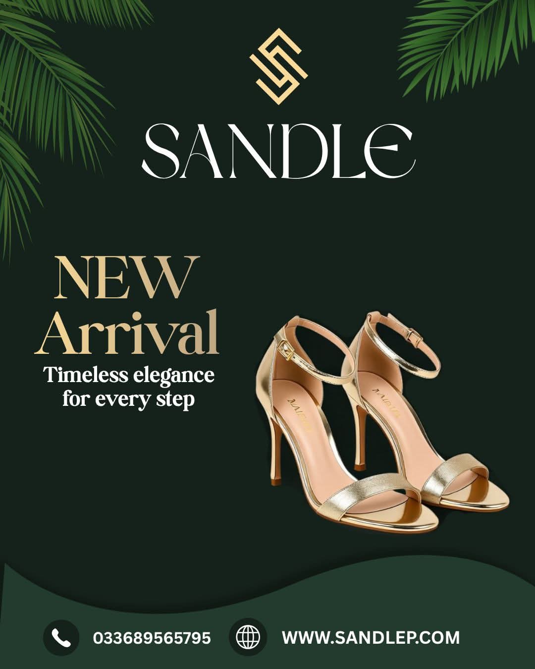 Sandle Gold Heels Ad